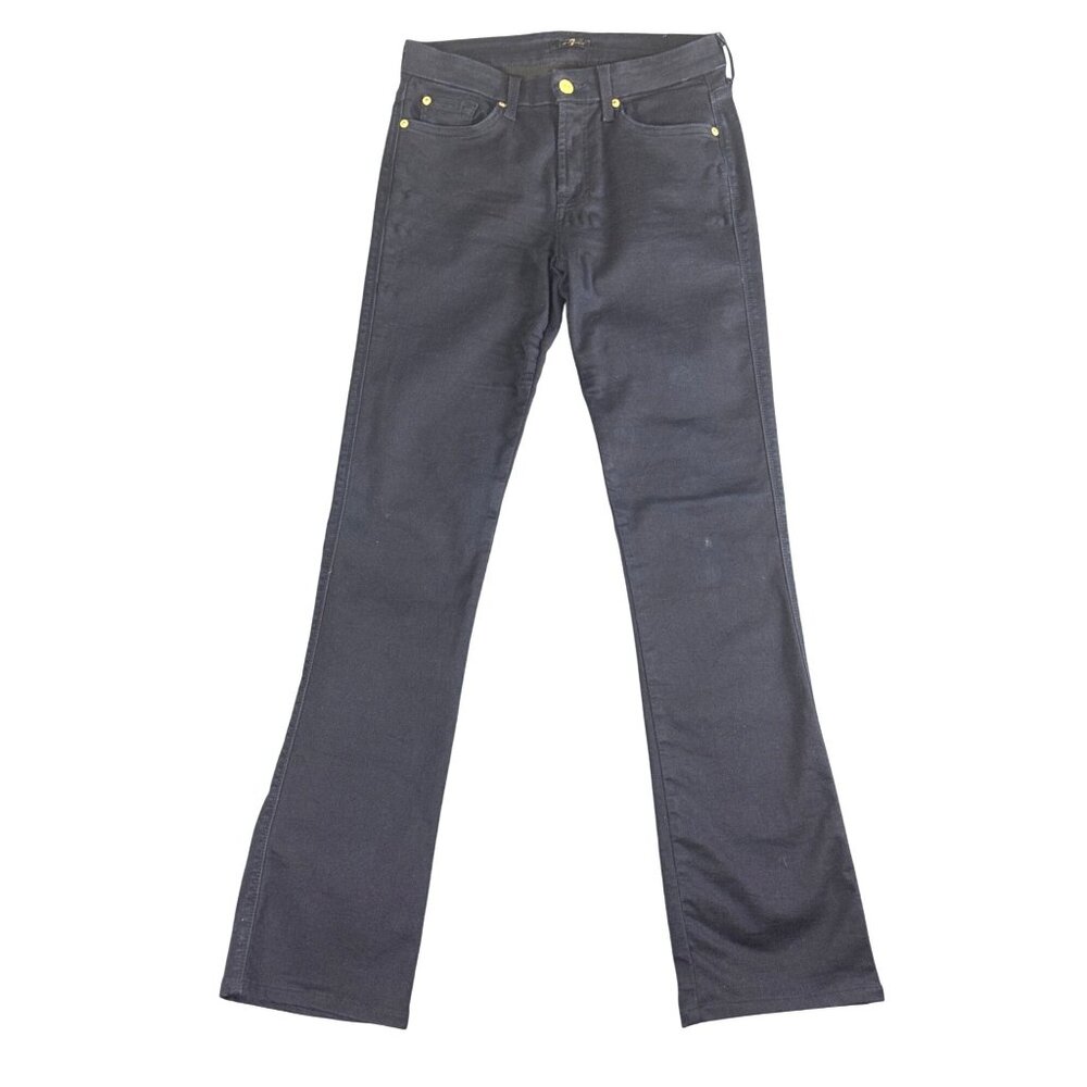 7 For All Mankind Womens Midnight Blue Stretch Bootcut Jeans Size 28 Made In USA